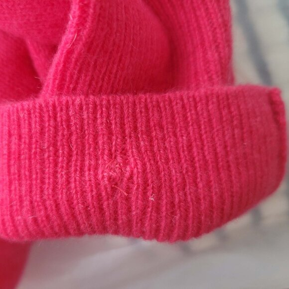 Nordstrom Halogen Size M 2-Ply 100% Cashmere Hot Pink Pullover Sweater - Picture 7 of 11